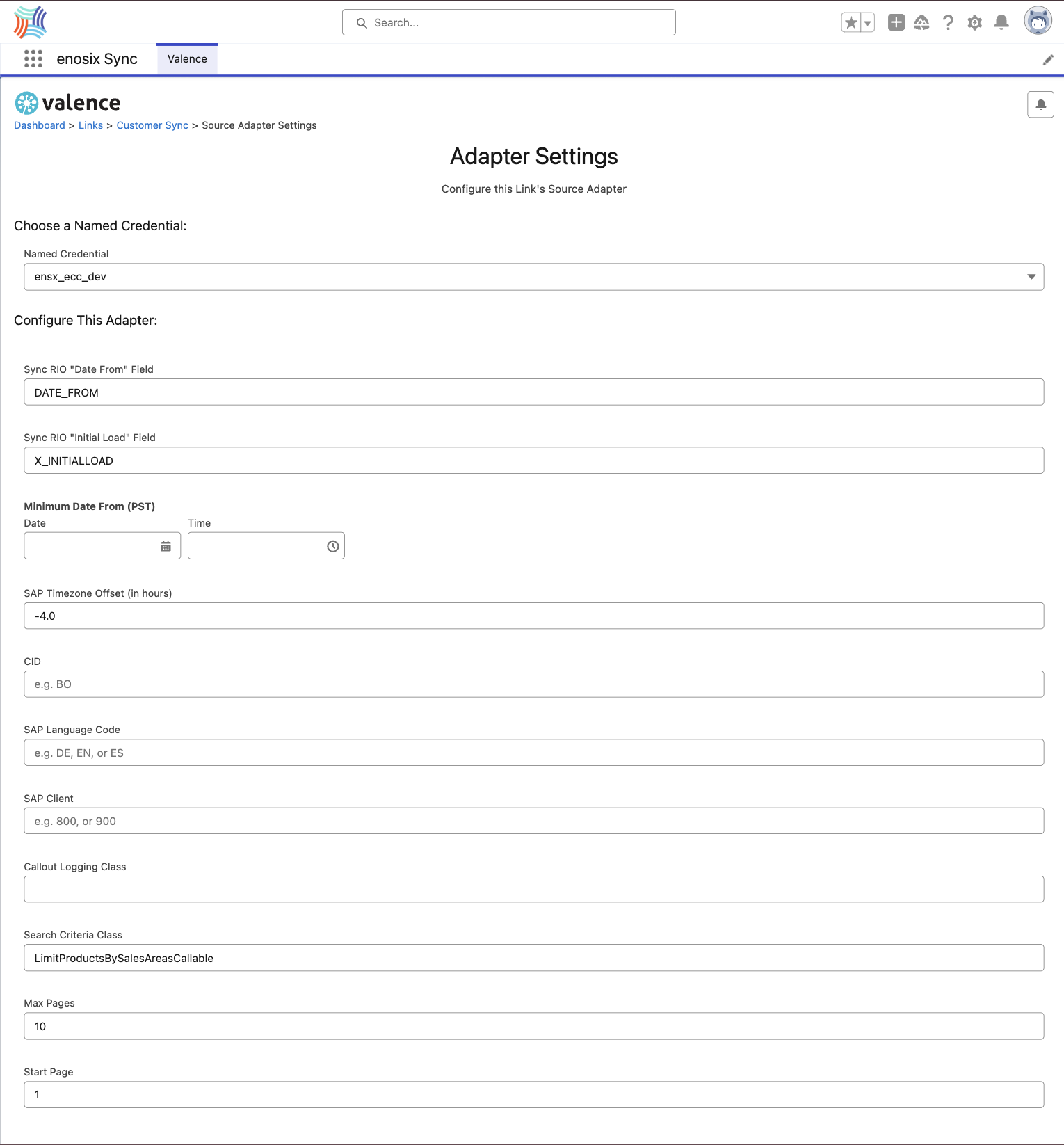 Adapter Settings