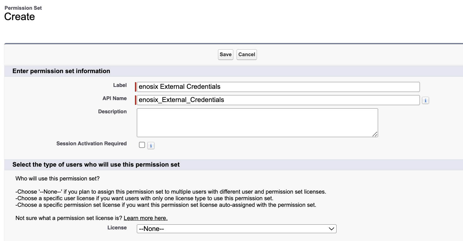 Creating Permission Set