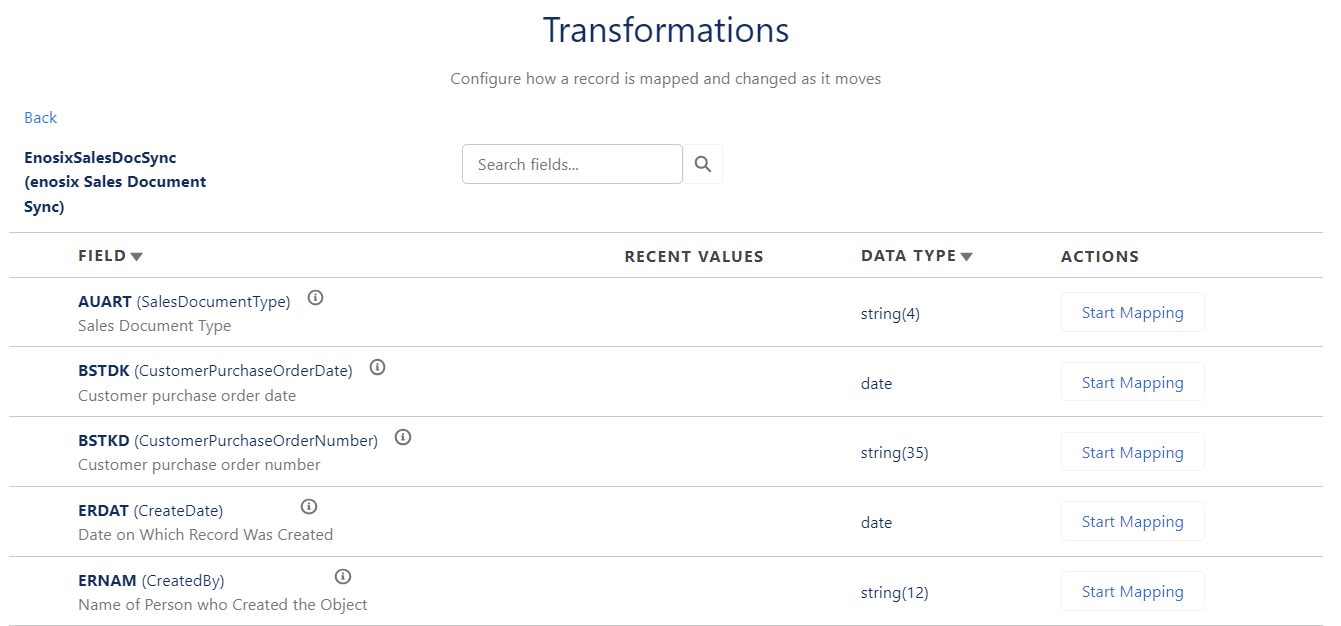 Source Schema Screen 1