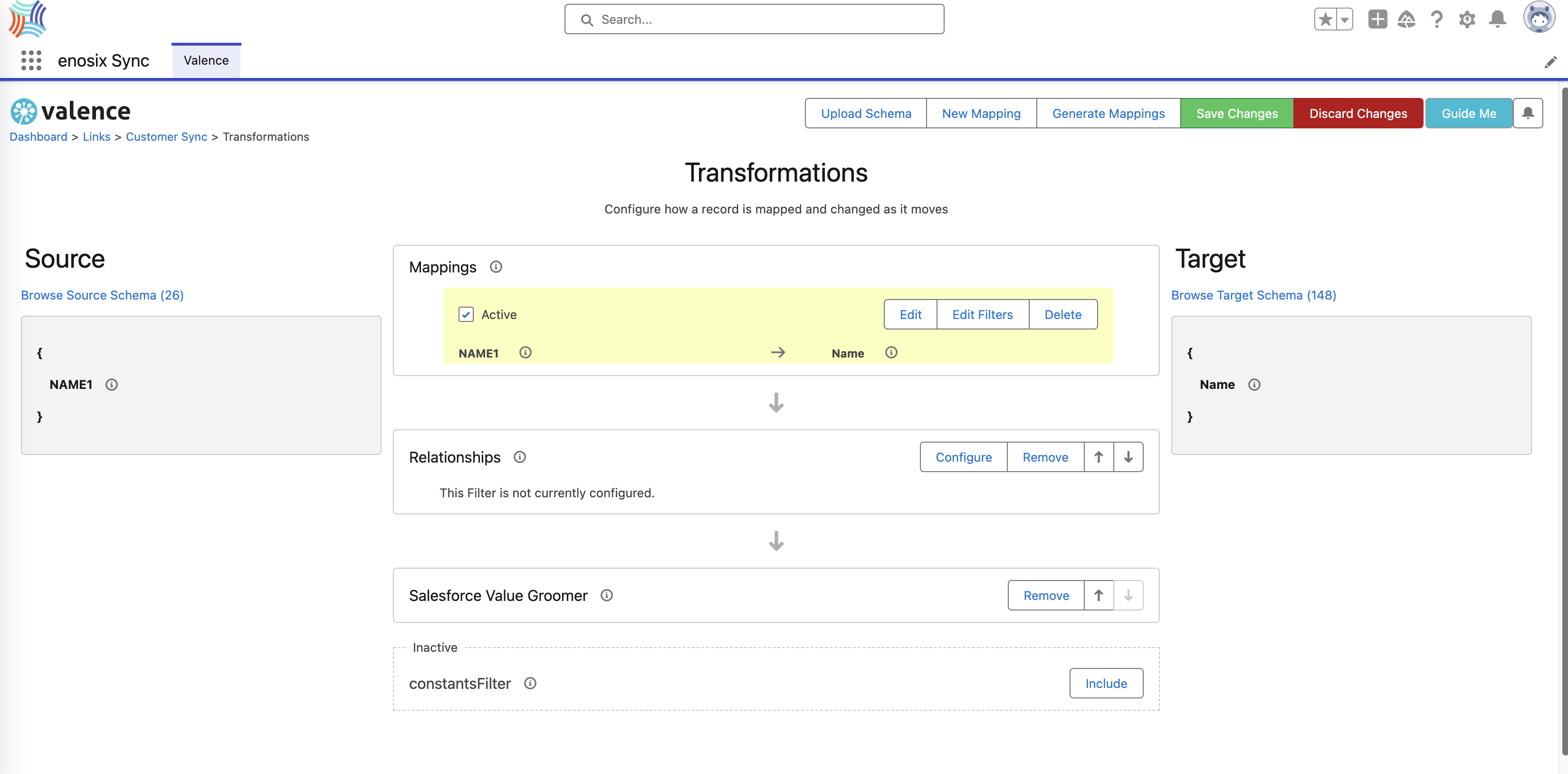 Transformations first mapping