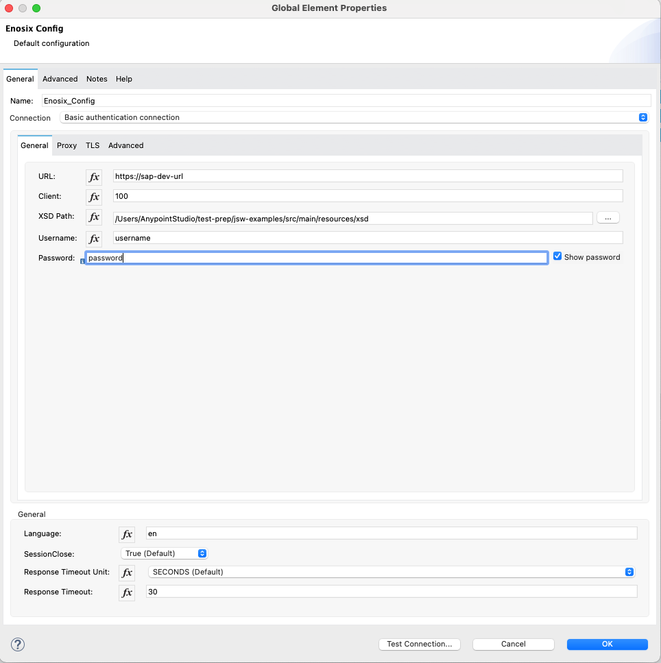 Basic authentication connection