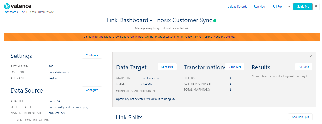 Link Dashboard