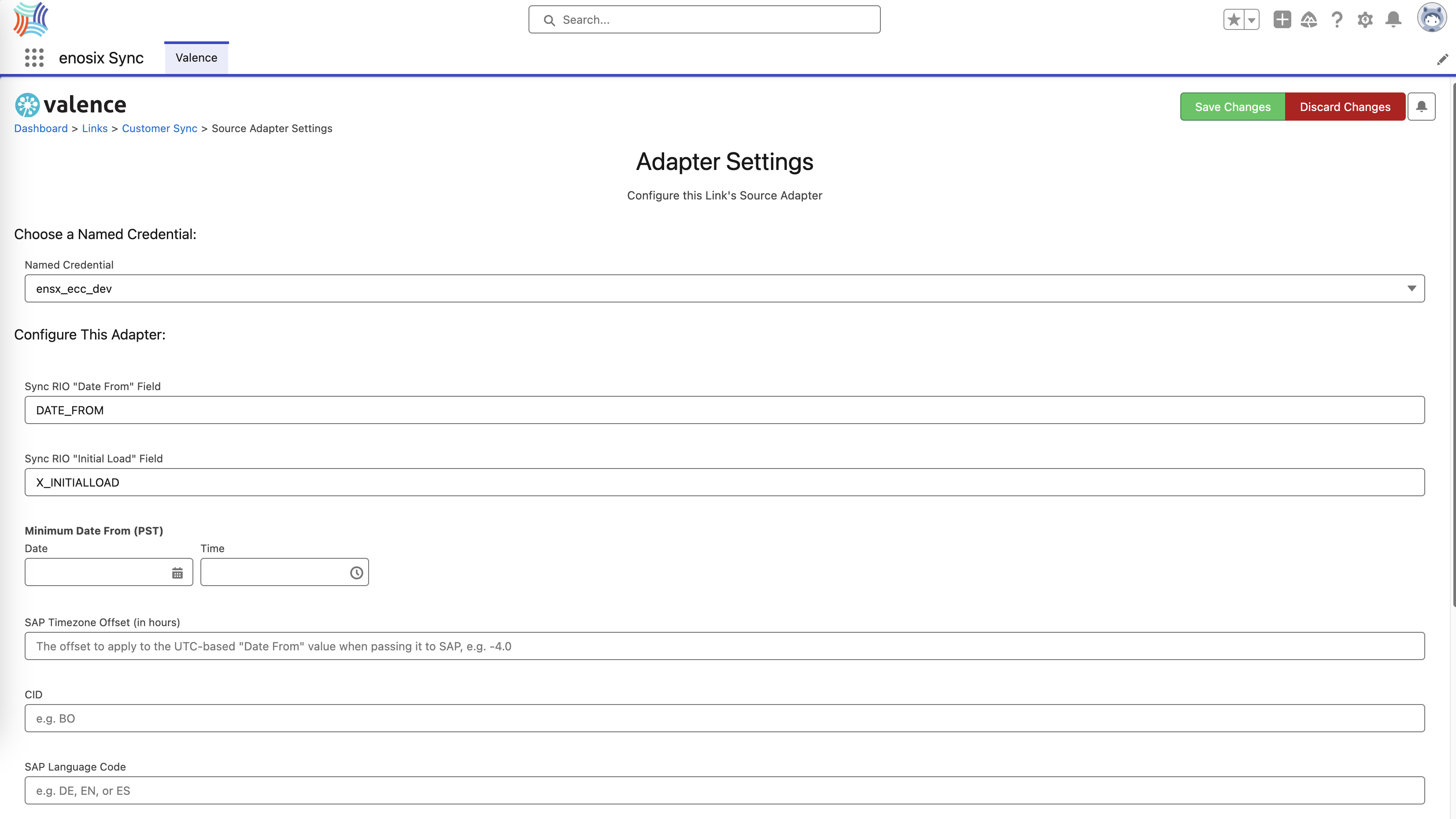 Adapter Settings