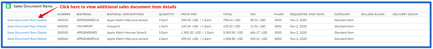 Sales Doc Details Items Component